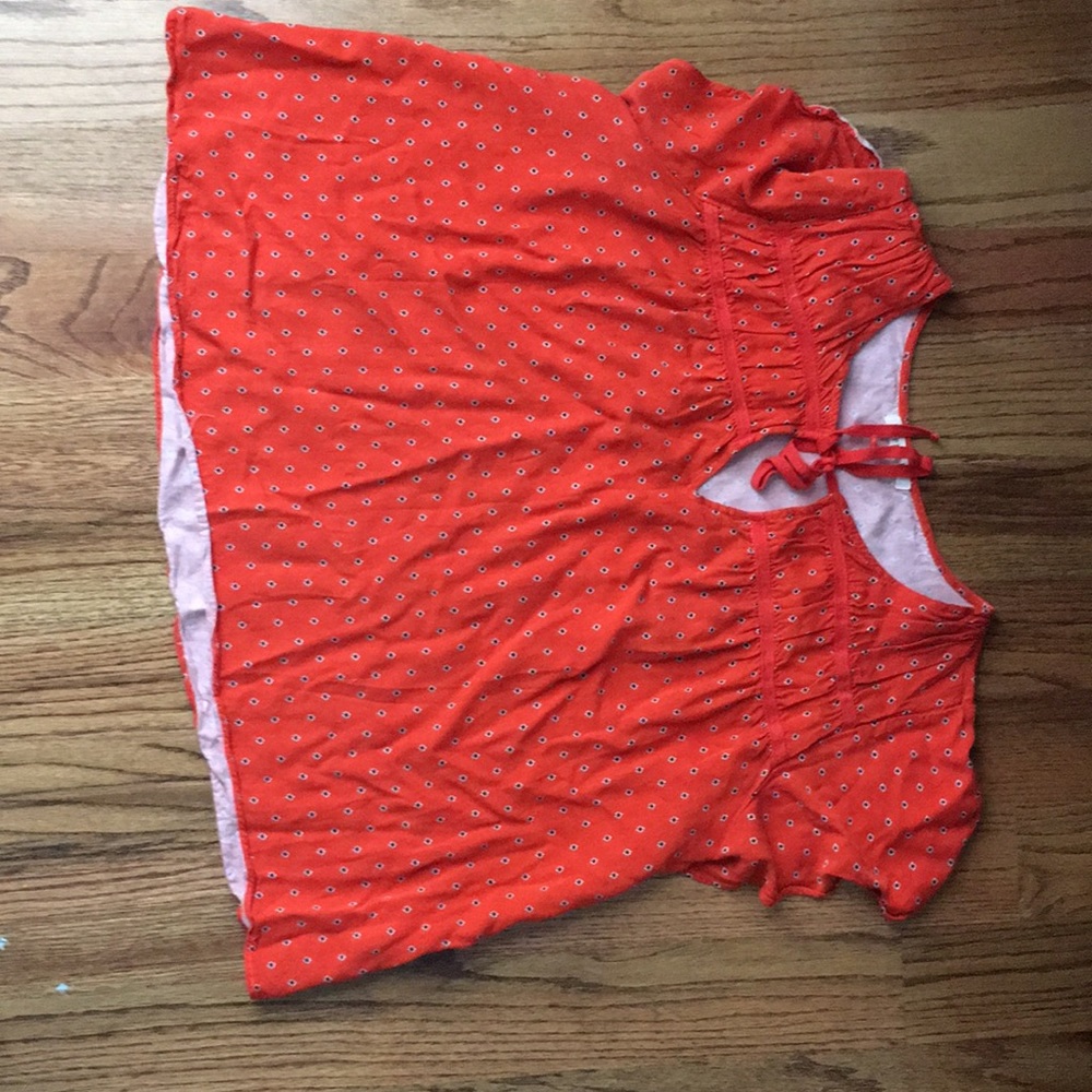 Copper key cropped orange shirt